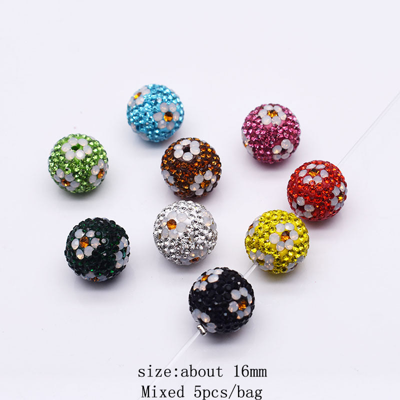 Wholesale 5pcs Clay Heavy Industry Fishtail Zircon Bear Strawberry Beads